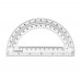 Coopay 24 Pack Plastic Protractors Clear Protractor Student Math Protractor Set 180 Degrees for Angle Measurement, 6 Inches