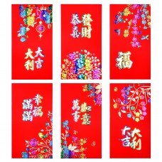 Coopay 36 Pieces Chinese New Year Red Envelopes Hong Bao 2019 Year of The Pig Lucky Money Envelope Festival Money Packets, 6 Designs, 6.5 x 3.5 Inches (LW) (Red-2)